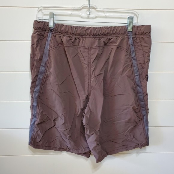 Gap mens size M brown swim trunks zippered cell phone pocket drawstring mesh - Picture 3 of 4